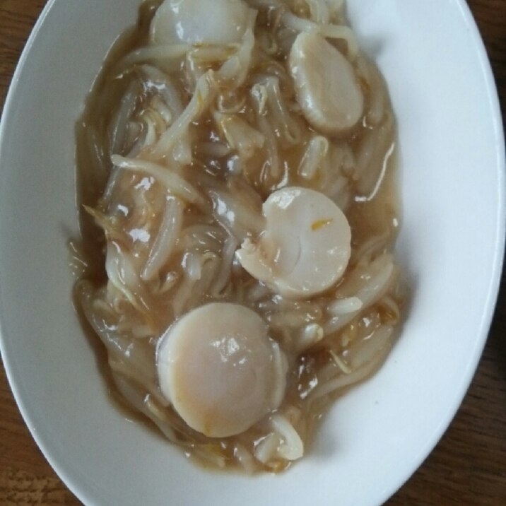 帆立ともやしのマーガリン醤油炒め（丼にも）